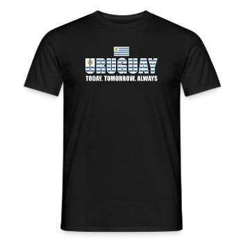 Uruguay Today Tomorrow Always Uruguay Rugby - Men's T-Shirt - black - Front - AI Model Male 178 light (178cm)