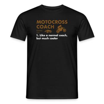 Définition de l’entraîneur sportif Motocross - T-shirt homme - noir - Devant - AI Model Male 178 light (178cm)