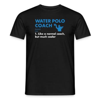 Sport Coach Definition Water Polo - Men's T-Shirt - black - Front - AI Model Male 178 light (178cm)