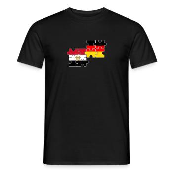 Egypte Allemagne Drapeau Égyptiens allemands - T-shirt homme - noir - Devant - AI Model Male 178 light (178cm)