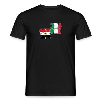 Égypte Italie Drapeau Égyptiens italiens - T-shirt homme - noir - Devant - AI Model Male 178 light (178cm)