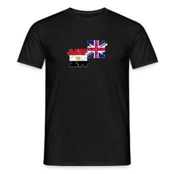 Egypte Drapeau du Royaume-Uni Égyptien britannique - T-shirt homme - noir - Devant - AI Model Male 178 light (178cm)