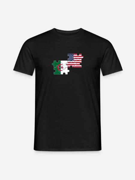 Albania USA Flag Albanian - Men's T-Shirt - black