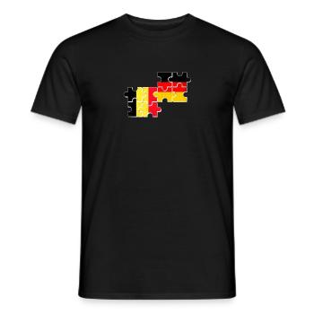 Belgien Deutschland Flagge Deutsch Belgier - Männer T-Shirt - Schwarz - Vorne - AI Model Male 178 light (178cm)