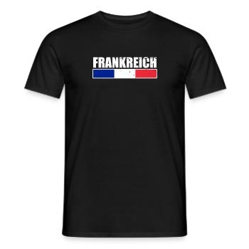 France French flag Proud Frenchman - Men's T-Shirt - black - Front - AI Model Male 178 light (178cm)