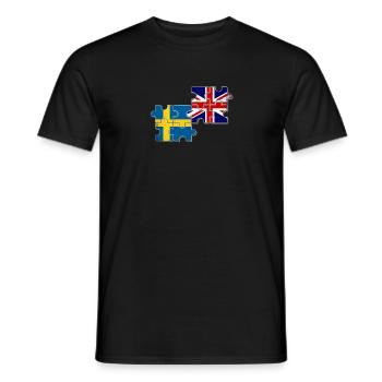 Suède Drapeau du Royaume-Uni Suédois britannique - T-shirt homme - noir - Devant - AI Model Male 178 light (178cm)