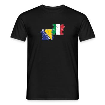 Bosnie Italie Drapeau Bosniaques d’Italie - T-shirt homme - noir - Devant - AI Model Male 178 light (178cm)