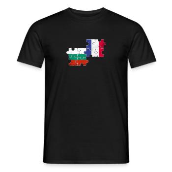 Bulgarien Frankreich Vintage Flagge Bulgare - Männer T-Shirt - Schwarz - Vorne - AI Model Male 178 light (178cm)