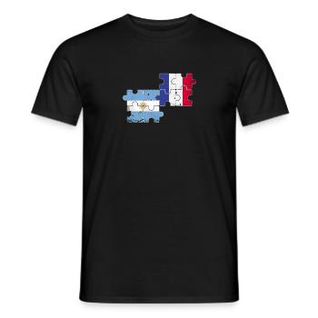 Argentinien Frankreich Vintage Flagge Argentinier - Männer T-Shirt - Schwarz - Vorne - AI Model Male 178 light (178cm)
