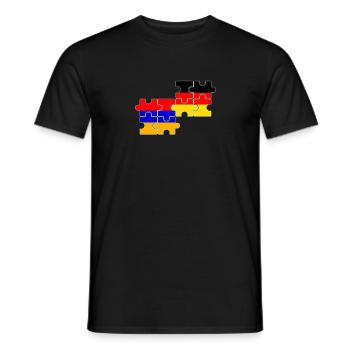 Armenien Deutschland Flagge Deutsch Armenier - Männer T-Shirt - Schwarz - Vorne - AI Model Male 178 light (178cm)