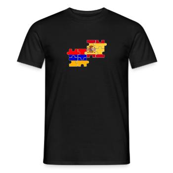 Armenien Spanien Flagge Armenier - Männer T-Shirt - Schwarz - Vorne - AI Model Male 178 light (178cm)