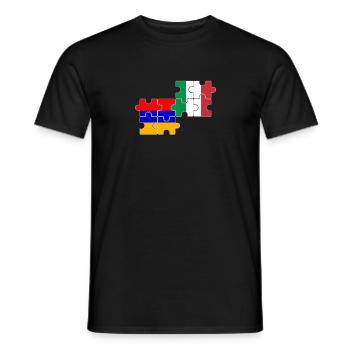Armenien Italien Flagge Armenier - Männer T-Shirt - Schwarz - Vorne - AI Model Male 178 light (178cm)