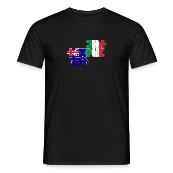 Australie Italie Vintage Flag Australien - T-shirt homme - noir - Devant - AI Model Male 178 light (178cm)