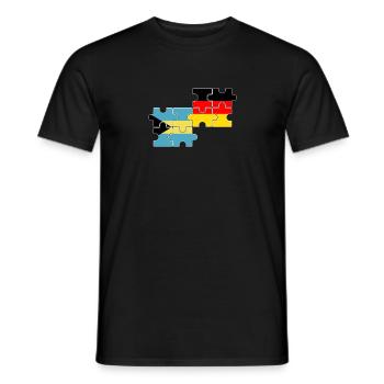 Bahamas Deutschland Flagge Deutsch Bahamaer - Männer T-Shirt - Schwarz - Vorne - AI Model Male 178 light (178cm)