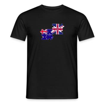 Australien UK Flagge Britisch Australisch - Männer T-Shirt - Schwarz - Vorne - AI Model Male 178 light (178cm)