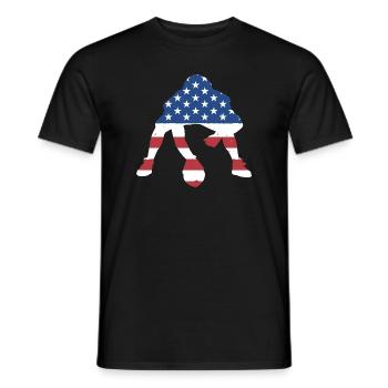 Sport Us Flag Flag Football - T-shirt homme - noir - Devant - AI Model Male 178 light (178cm)