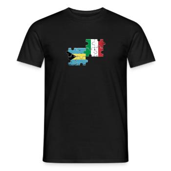 Bahamas Italien Vintage Flagge Bahamaer - Männer T-Shirt - Schwarz - Vorne - AI Model Male 178 light (178cm)
