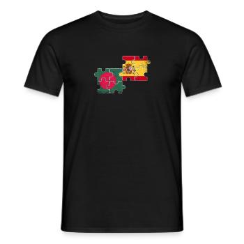 Bangladesch Spanien Vintage Flagge Bangladescher - Männer T-Shirt - Schwarz - Vorne - AI Model Male 178 light (178cm)