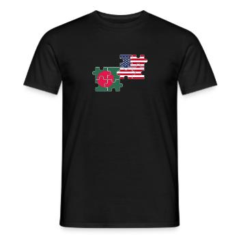 Bangladesh USA Flag American Bangladesh - Men's T-Shirt - black - Front - AI Model Male 178 light (178cm)