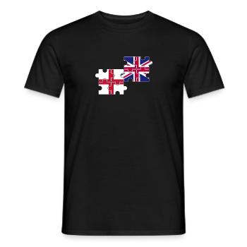 Angleterre Drapeau britannique de l’anglais britannique - T-shirt homme - noir - Devant - AI Model Male 178 light (178cm)