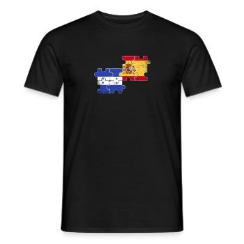 Honduras Espagne Drapeau d’époque Espagnol Hondurien - T-shirt homme - noir - Devant - AI Model Male 178 light (178cm)