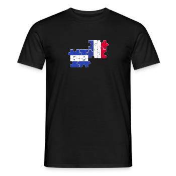 Honduras France Drapeau franco-hondurien - T-shirt homme - noir - Devant - AI Model Male 178 light (178cm)