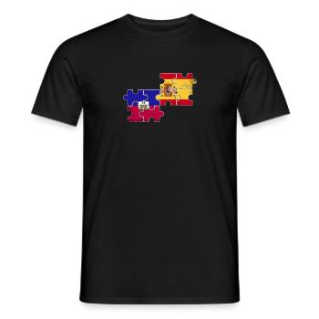 Haïti Espagne Vintage Drapeau Espagnol Haïtien - T-shirt homme - noir - Devant - AI Model Male 178 light (178cm)
