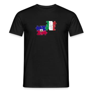Haïti Italie Vintage Drapeau Italiens Haïtiens - T-shirt homme - noir - Devant - AI Model Male 178 light (178cm)