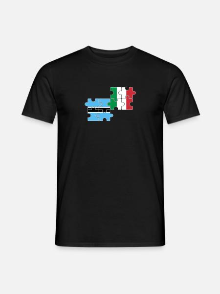 Botswana Italie Drapeau Italien Botswana - T-shirt homme - noir