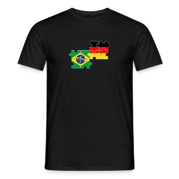 Brasilien Deutschland Flagge Deutsch Brasilianer - Männer T-Shirt - Schwarz - Vorne - AI Model Male 178 light (178cm)