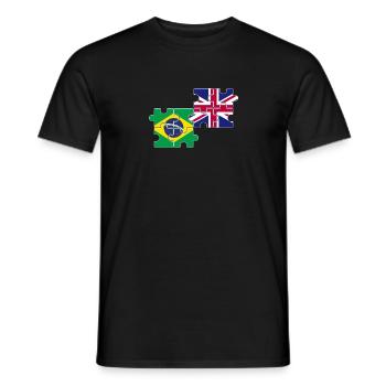 Brasilien UK Flagge Britisch Brasilianisch - Männer T-Shirt - Schwarz - Vorne - AI Model Male 178 light (178cm)