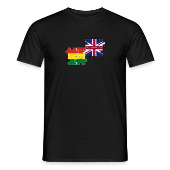 Bolivie Drapeau du Royaume-Uni Bolivien - T-shirt homme - noir - Devant - AI Model Male 178 light (178cm)