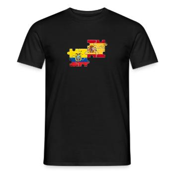 Ecuador Spanien Vintage Flagge Spanier - Männer T-Shirt - Schwarz - Vorne - AI Model Male 178 light (178cm)