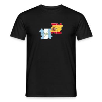 Guatemala Spain Flag Spanish Guatemalan - Men's T-Shirt - black - Front - AI Model Male 178 light (178cm)