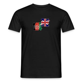 Afghanistan Royaume-Uni Vintage Flag Britannique Afghan - T-shirt homme - noir - Devant - AI Model Male 178 light (178cm)