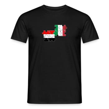 Yémen Italie Drapeau d’époque Italien Yéménite - T-shirt homme - noir - Devant - AI Model Male 178 light (178cm)