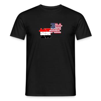 Yémen USA Drapeau Yéménite américain - T-shirt homme - noir - Devant - AI Model Male 178 light (178cm)
