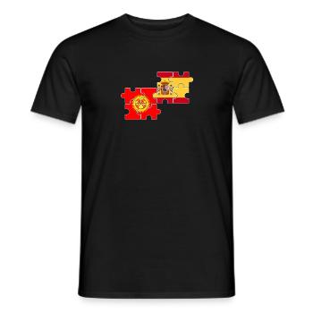 Kirgisistan Spanien Flagge Spanisch Kirgise - Männer T-Shirt - Schwarz - Vorne - AI Model Male 178 light (178cm)