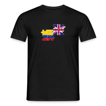 Colombie Drapeau du Royaume-Uni Colombie-Britannique - T-shirt homme - noir - Devant - AI Model Male 178 light (178cm)