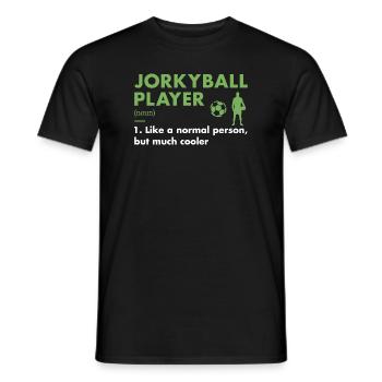 Sport Player Definition Jorkyball - Men's T-Shirt - black - Front - AI Model Male 178 light (178cm)