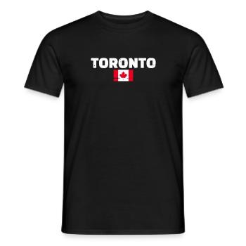 Toronto Vintage Kanada Kanadische Flagge Kanadier - Männer T-Shirt - Schwarz - Vorne - AI Model Male 178 light (178cm)