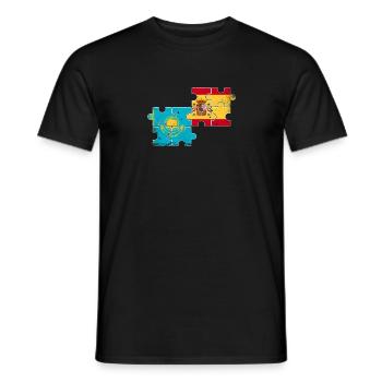 Kazakhstan Espagne Drapeau Vintage Espagnol Kazakh - T-shirt homme - noir - Devant - AI Model Male 178 light (178cm)