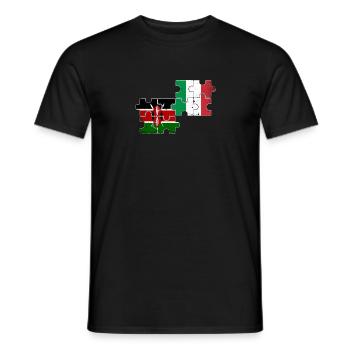 Kenya Italie Vintage Flag Italien Kenyan - T-shirt homme - noir - Devant - AI Model Male 178 light (178cm)