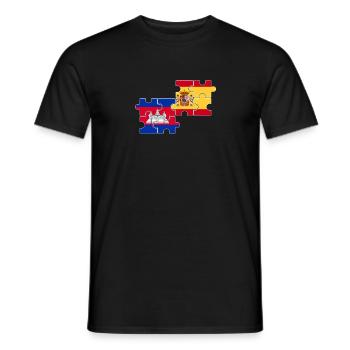 Kambodscha Spanien Flagge Spanisch Kambodschaner - Männer T-Shirt - Schwarz - Vorne - AI Model Male 178 light (178cm)