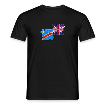 RD Congo Drapeau du Royaume-Uni Britanniques Congolais - T-shirt homme - noir - Devant - AI Model Male 178 light (178cm)