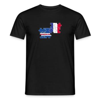 Cape Verde France Flag French Cape Verde - Men's T-Shirt - black - Front - AI Model Male 178 light (178cm)
