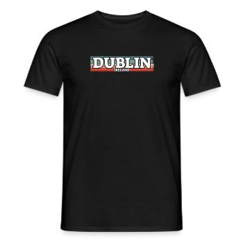 Dublin Ireland Retro Ireland Irish Irish - Men's T-Shirt - black - Front - AI Model Male 178 light (178cm)