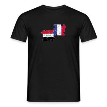 Irak Frankreich Flagge Französisch Iraker - Männer T-Shirt - Schwarz - Vorne - AI Model Male 178 light (178cm)