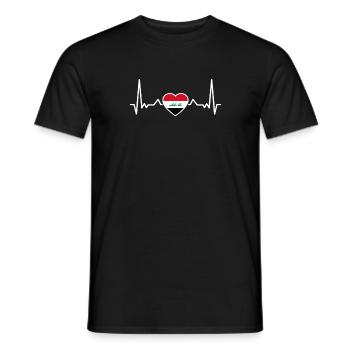 Irak Herzschlag Irakische Flagge Iraker - Männer T-Shirt - Schwarz - Vorne - AI Model Male 178 light (178cm)