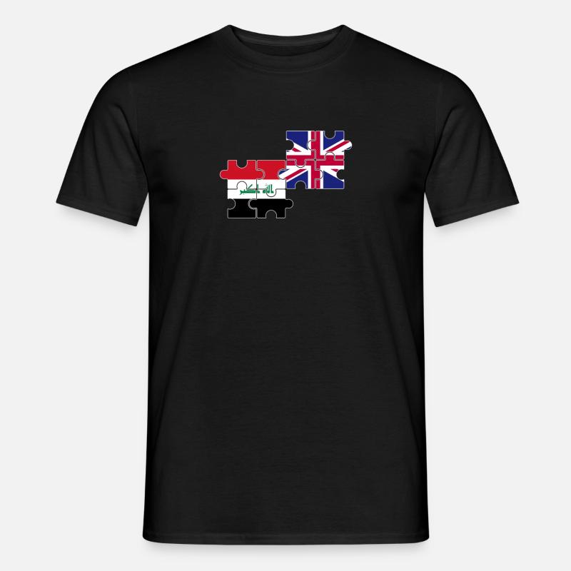 Irak UK Flagge Britisch Iraker - Männer T-Shirt - Schwarz